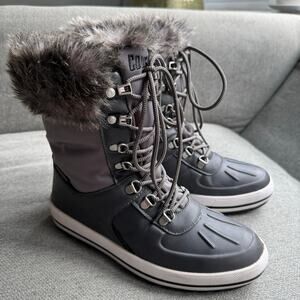Cougar Viper Waterproof Snow Boot With Faux Fur Trim Grey Women's 9